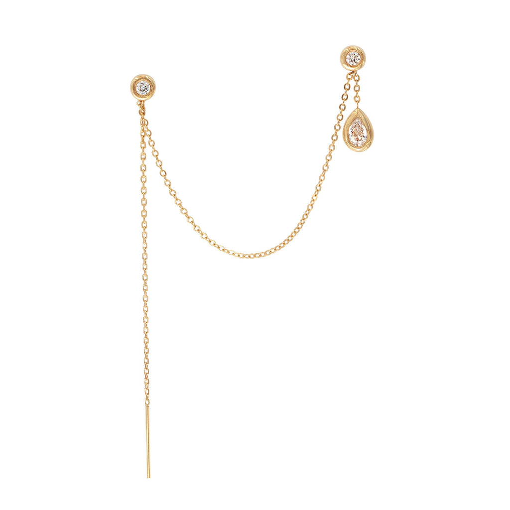 Stardust Thread STAR DUST TEARDROP THREADER – Yunis K.